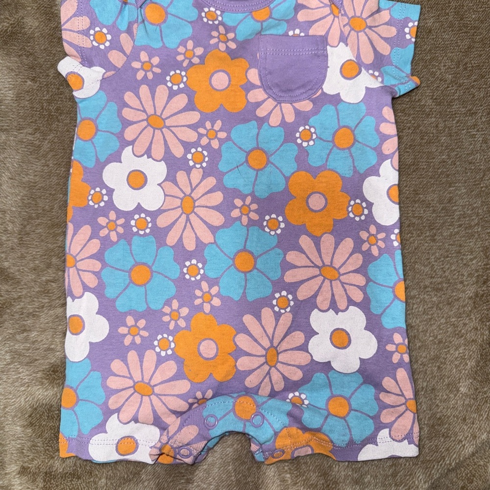 3-6 month Colorful Baby Rompers Set - Picture 3 of 8